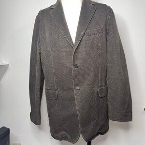 Banana Republic Men's Brown Linen Blend 2-Button Blazer Sports Coat Unstructured